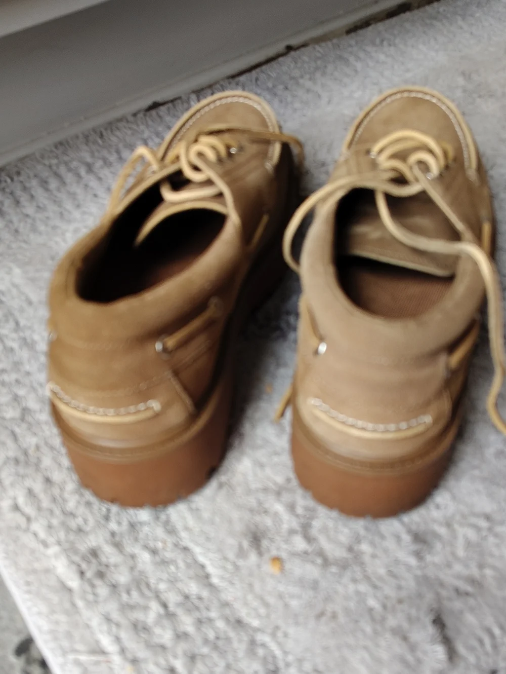 Jeffrey Campbell Crushed T Lug Platform Suede Boat Shoes